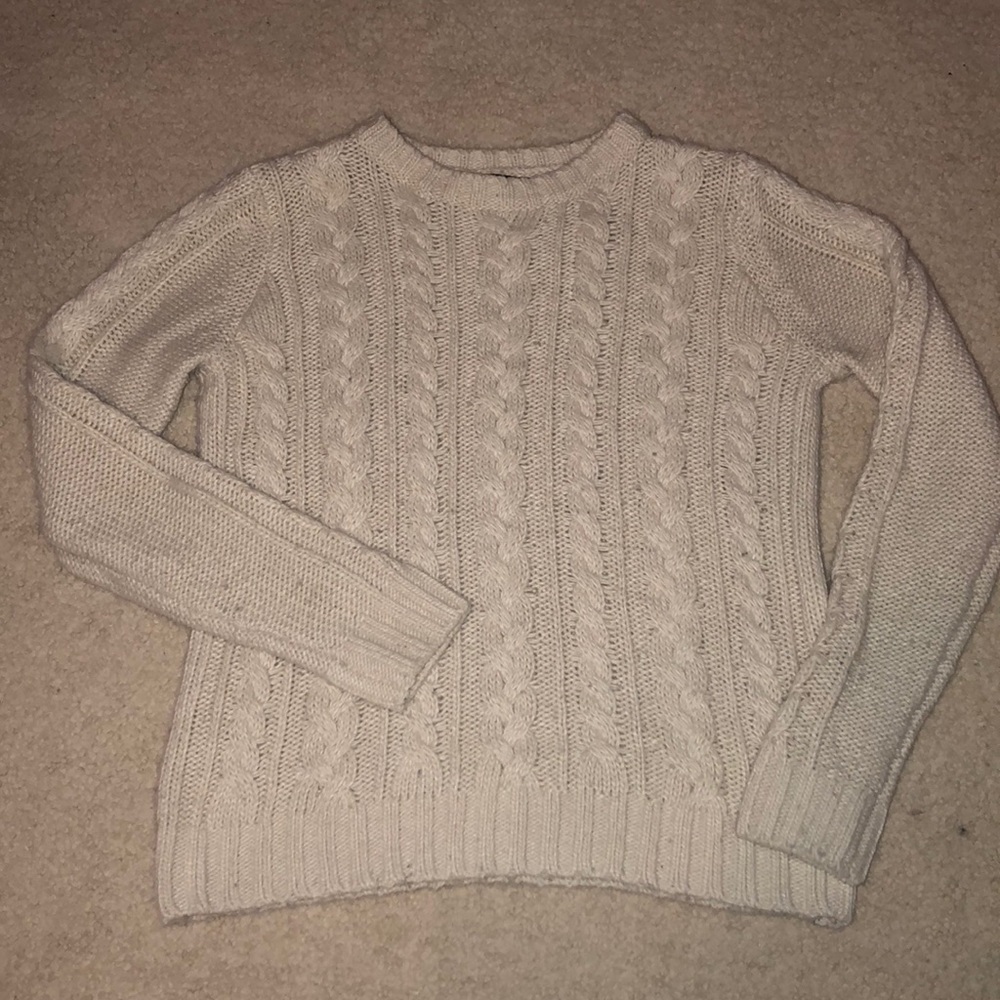 Tan cable knit sweater